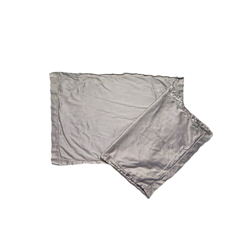 Pair Restoration Hardware Shams Pillowcases Cotton Green Gray Brown King Size 2